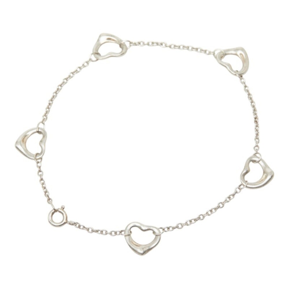 TIFFANY & CO. Silver Heart Charm Bracelet